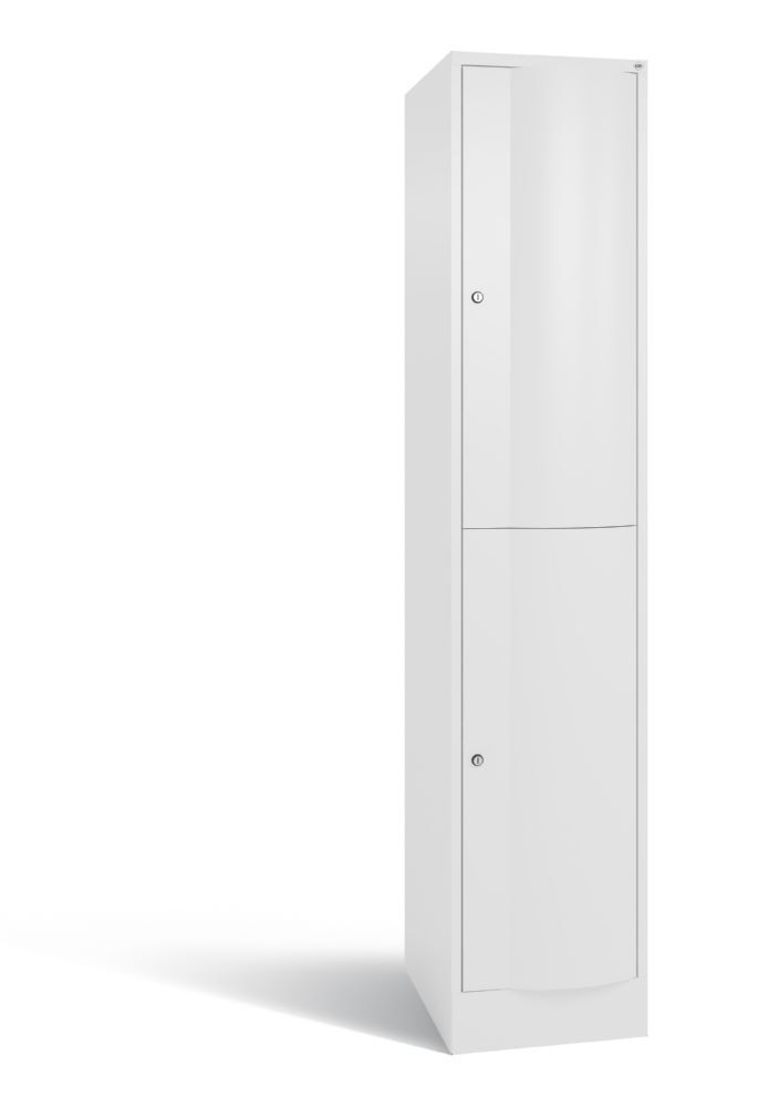 C+P Spind doppelstöckig Resisto 1 Abteil weiß 396 x 640 x 1950 mm Produktbild C+P Spind doppelstöckig Resisto 1 Abteil weiß 396 x 640 x 1950 mm