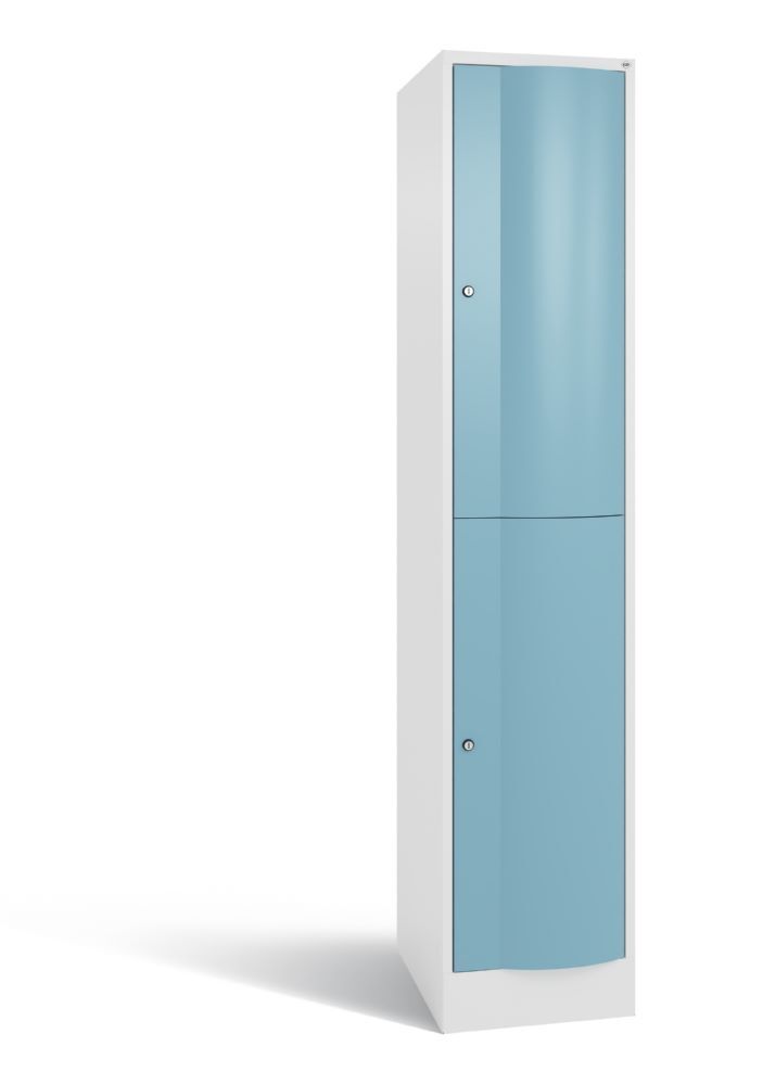 C+P Spind doppelstöckig Resisto 1 Abteil horizontblau 396 x 640 x 1950 mm Produktbild C+P Spind doppelstöckig Resisto 1 Abteil horizontblau 396 x 640 x 1950 mm