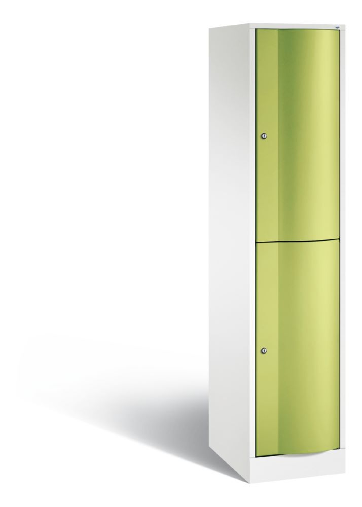 C+P Spind doppelstöckig Resisto 1 Abteil viridingrün 396 x 540 x 1950 mm Produktbild C+P Spind doppelstöckig Resisto 1 Abteil viridingrün 396 x 540 x 1950 mm