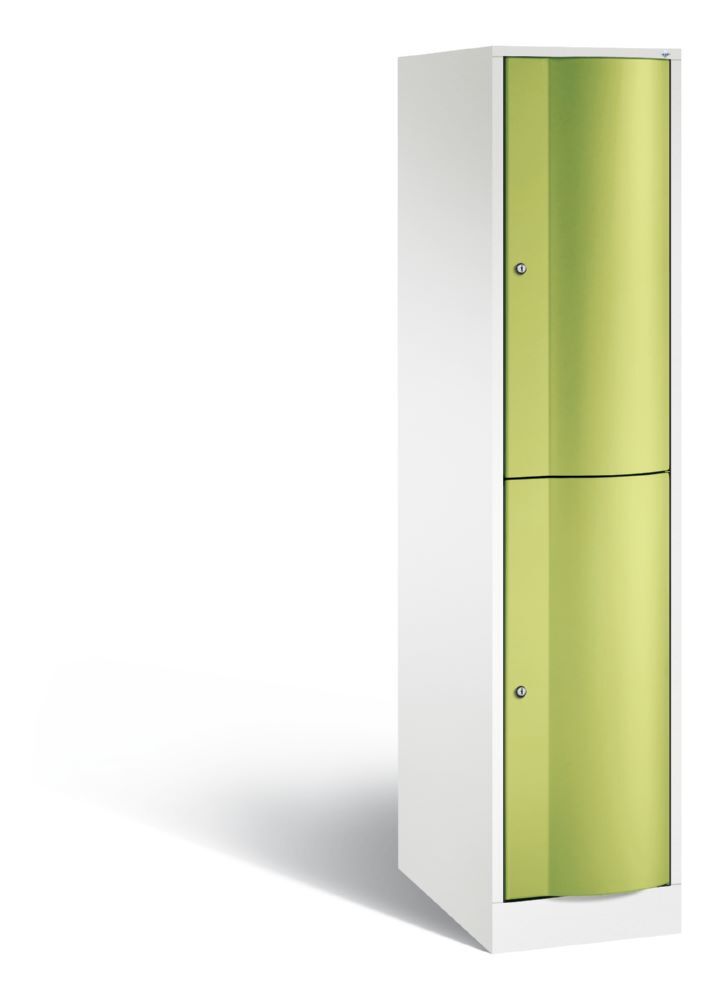 C+P Spind doppelstöckig Resisto 1 Abteil viridingrün 396 x 640 x 1950 mm Produktbild C+P Spind doppelstöckig Resisto 1 Abteil viridingrün 396 x 640 x 1950 mm