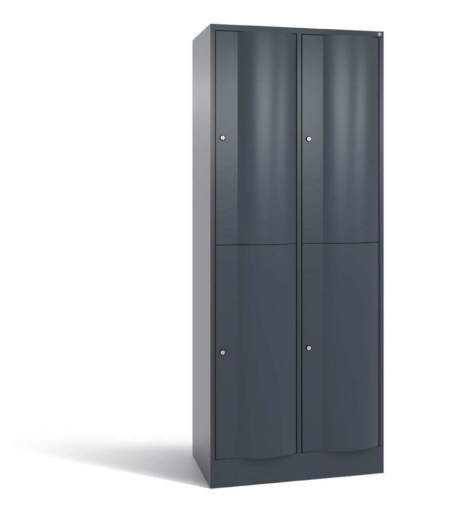 C+P Garderobenspind doppelstöckig Resisto 2 Abteile 1950 x 772 x 540 mm anthrazit Produktbild C+P Garderobenspind doppelstöckig Resisto 2 Abteile 1950 x 772 x 540 mm anthrazit