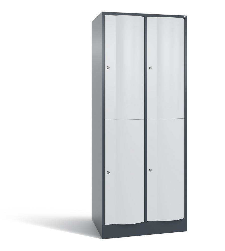 C+P Garderobenschrank Resisto 2 Abteile 1950 x 772 x 640 mm anthrazit lichtgrau Produktbild C+P Garderobenschrank Resisto 2 Abteile 1950 x 772 x 640 mm anthrazit lichtgrau
