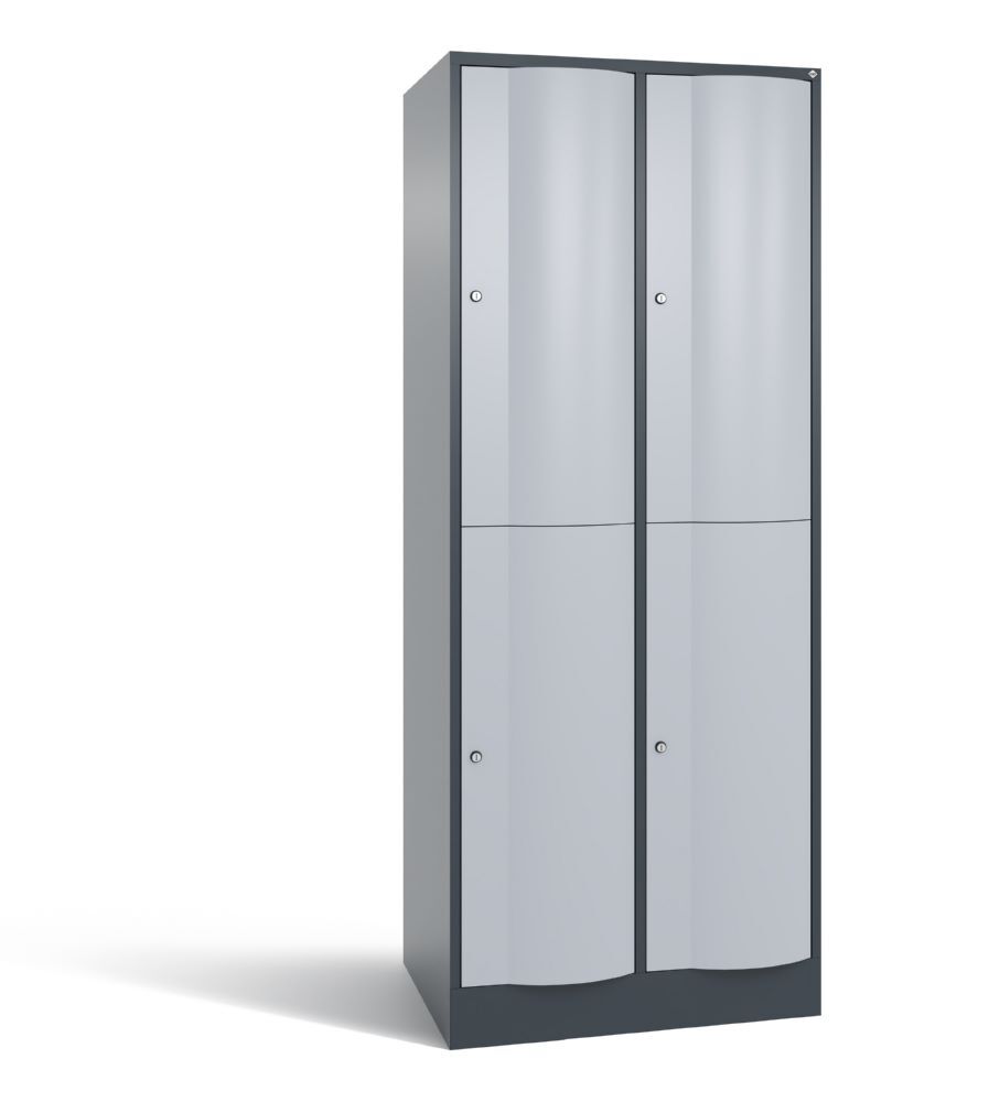 C+P Garderobenspind XL Resisto 1950 x 772 x 640 mm anthrazit weißaluminium Produktbild C+P Garderobenspind XL Resisto 1950 x 772 x 640 mm anthrazit weißaluminium