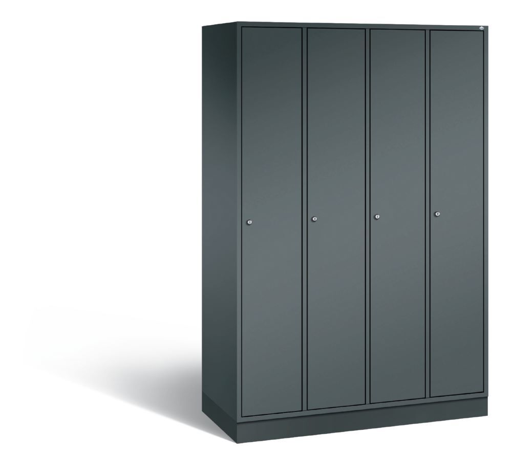 C+P Garderobenspind Intro 4 Abteile 1950 x 1220 x 490 mm in anthrazit Produktbild C+P Garderobenspind Intro 4 Abteile 1950 x 1220 x 490 mm in anthrazit