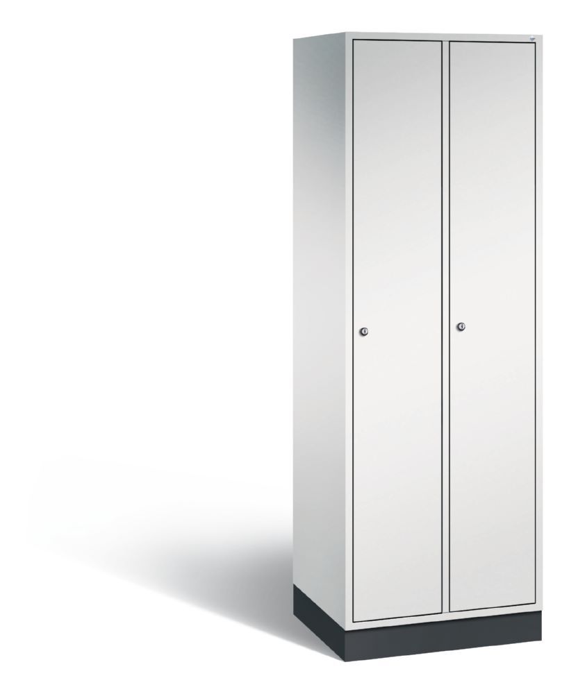 C+P Garderobenspind Intro 2 Abteile 1950 x 620 x 490 mm in lichtgrau Produktbild C+P Garderobenspind Intro 2 Abteile 1950 x 620 x 490 mm in lichtgrau