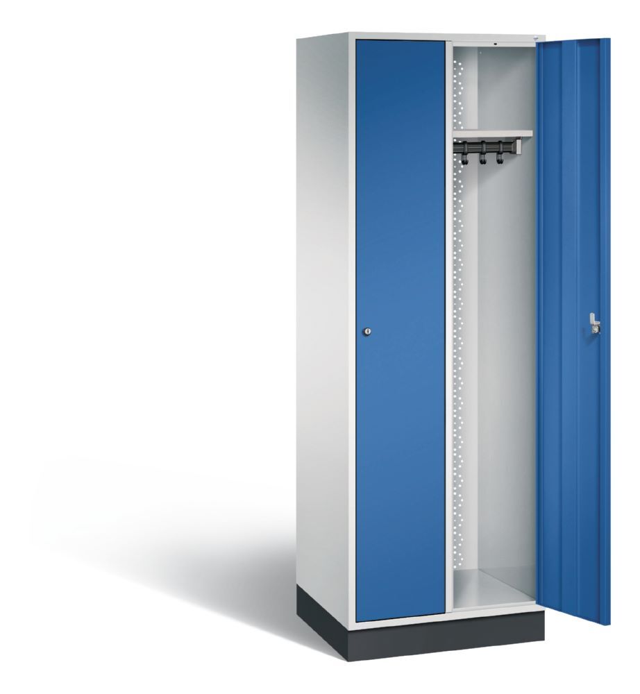 C+P Garderobenspind Intro 2 Abteile 1950 x 620 x 490 mm lichtgrau enzianblau C+P Garderobenspind Intro 2 Abteile 1950 x 620 x 490 mm lichtgrau enzianblau