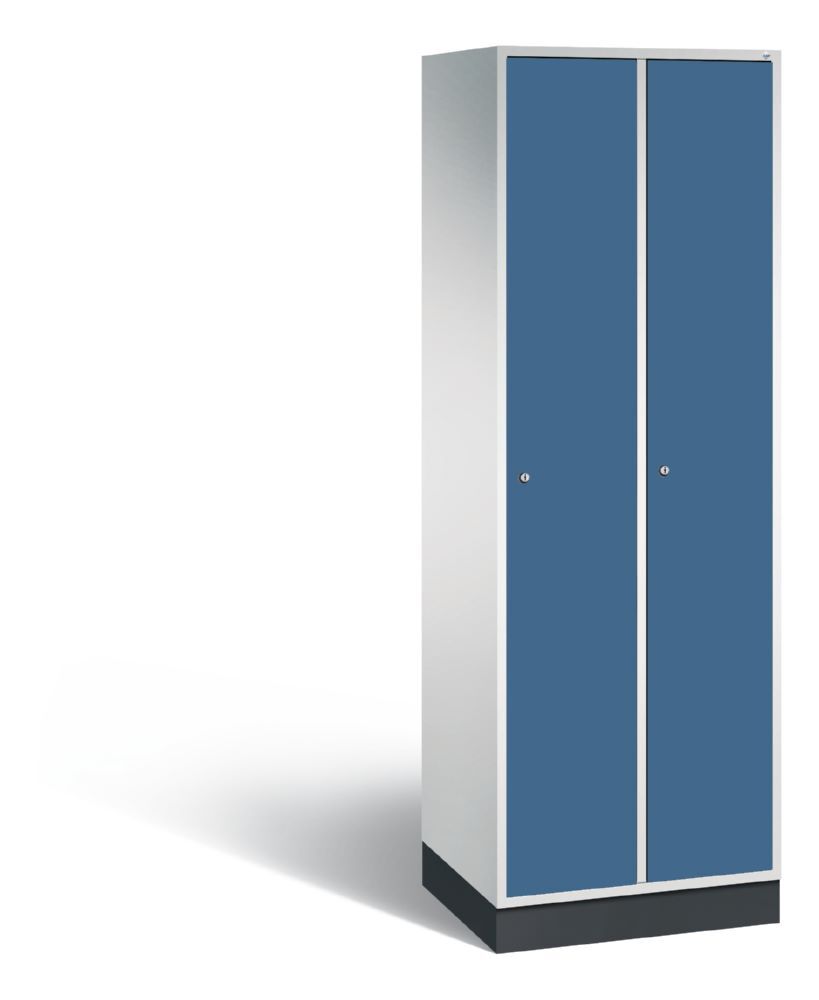 C+P Garderobenscpind Intro 2 Abteile 1950 x 620 x 490 mm lichtgrau fernblau Produktbild C+P Garderobenscpind Intro 2 Abteile 1950 x 620 x 490 mm lichtgrau fernblau