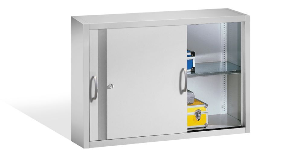 C+P Stahl Schiebetürenschrank Acurado 2000 lichtgrau 1200 x 400 x 790 mm Produktbild C+P Stahl Schiebetürenschrank Acurado 2000 lichtgrau 1200 x 400 x 790 mm bild 3