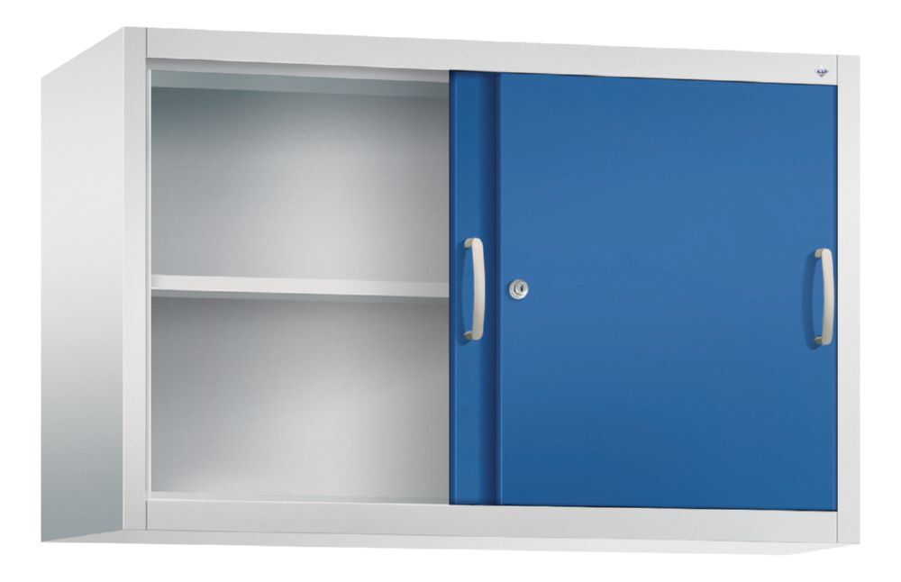 C+P Stahl Schiebetürenschrank Acurado 2000 enzianblau 1200 x 400 x 790 mm Produktbild C+P Stahl Schiebetürenschrank Acurado 2000 enzianblau 1200 x 400 x 790 mm bild 2