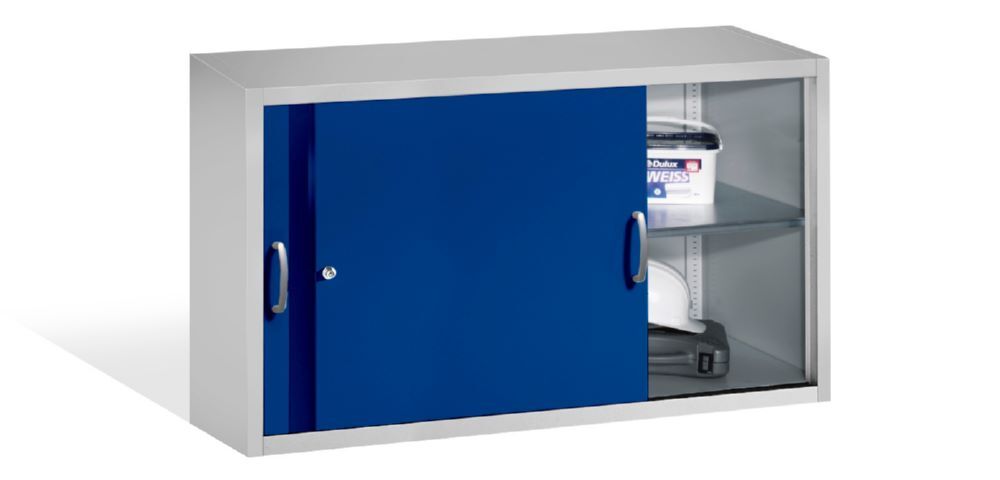 C+P Aufsatz Schiebetürenschrank Acurado 2000 enzianblau 1600 x 500 x 790 mm Produktbild C+P Aufsatz Schiebetürenschrank Acurado 2000 enzianblau 1600 x 500 x 790 mm bild 3