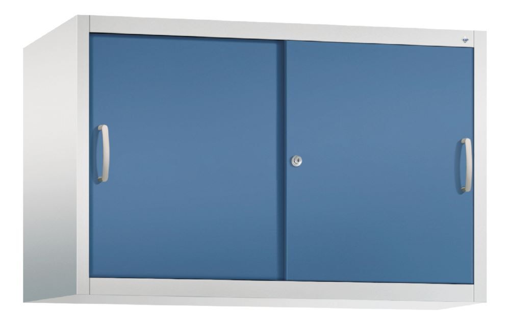 C+P Schiebetürenschrank Acurado 2000 mit Leichtlaufrollen fernblau 1200 x 500 mm Produktbild C+P Schiebetürenschrank Acurado 2000 mit Leichtlaufrollen fernblau 1200 x 500 mm