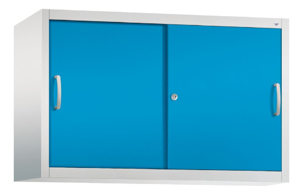 C+P Stahl Schiebetürenschrank Acurado 2000 lichtblau 1200 x 400 x 790 mm Produktbild C+P Stahl Schiebetürenschrank Acurado 2000 lichtblau 1200 x 400 x 790 mm