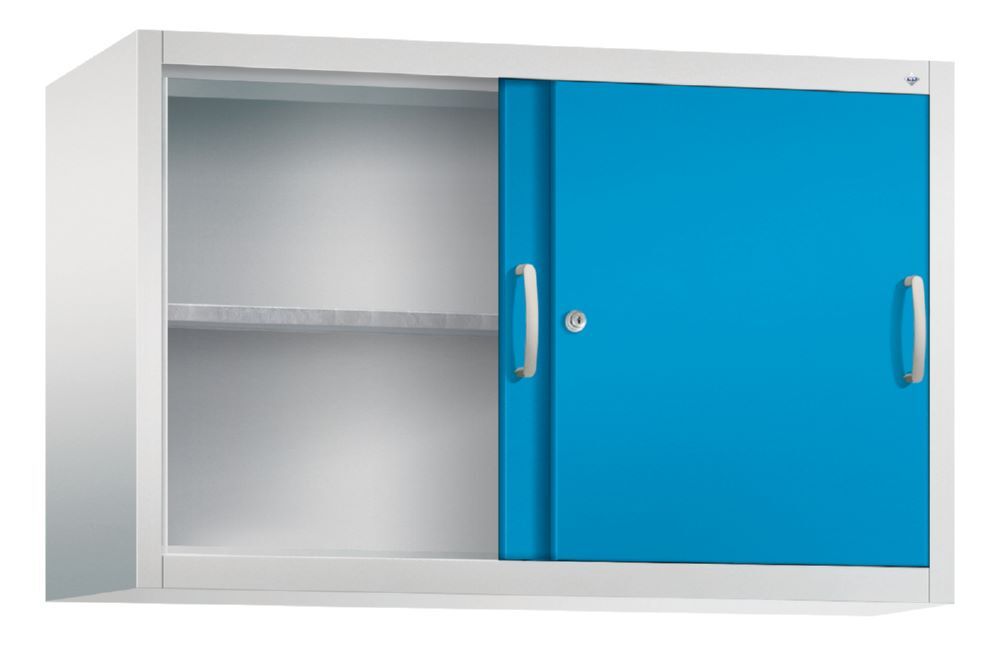C+P Stahl Schiebetürenschrank Acurado 2000 lichtblau 1200 x 400 x 790 mm Produktbild C+P Stahl Schiebetürenschrank Acurado 2000 lichtblau 1200 x 400 x 790 mm bild 2