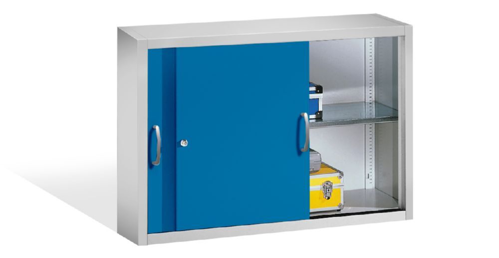 C+P Stahl Schiebetürenschrank Acurado 2000 lichtblau 1200 x 400 x 790 mm Produktbild C+P Stahl Schiebetürenschrank Acurado 2000 lichtblau 1200 x 400 x 790 mm bild 3