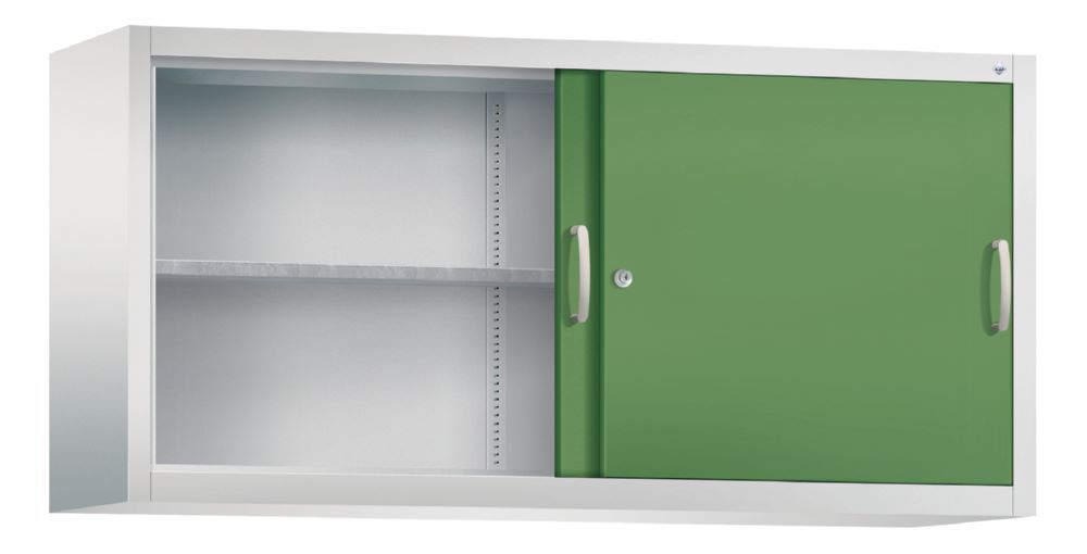 C+P Stahl Schiebetürenschrank Acurado 2000 resedagrün 1600 x 400 x 790 mm Produktbild C+P Stahl Schiebetürenschrank Acurado 2000 resedagrün 1600 x 400 x 790 mm bild 2