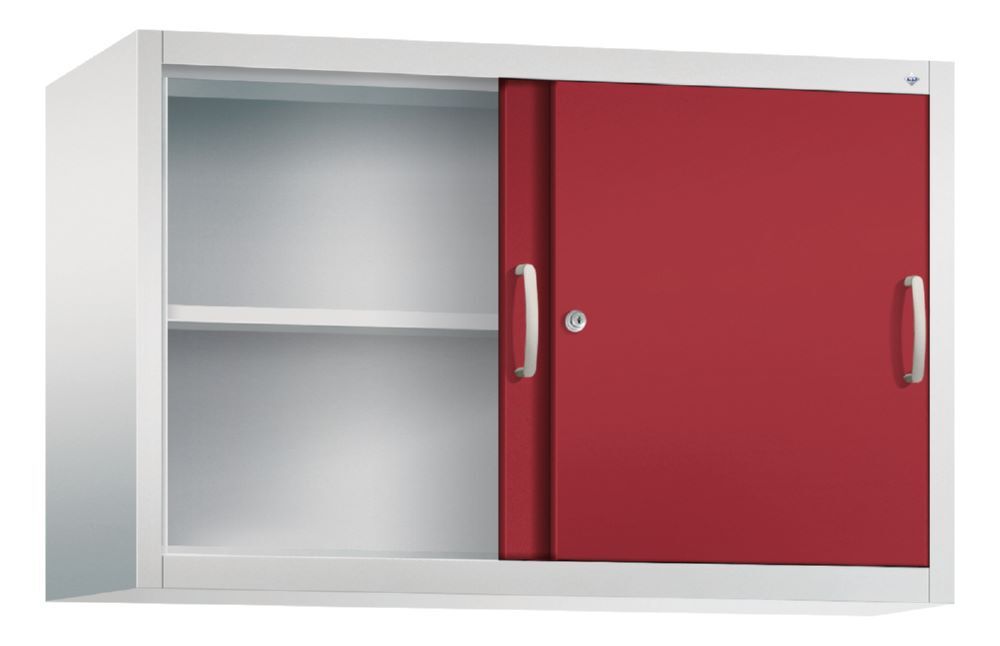 C+P Stahl Schiebetürenschrank Acurado 2000 rubinrot 1200 x 400 x 790 mm Produktbild C+P Stahl Schiebetürenschrank Acurado 2000 rubinrot 1200 x 400 x 790 mm bild 2