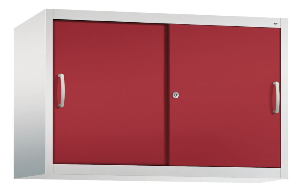 C+P Schiebetürenschrank Acurado 2000 Stahlkonstruktion rubinrot 1200 x 500 x 790 mm Produktbild C+P Schiebetürenschrank Acurado 2000 Stahlkonstruktion rubinrot 1200 x 500 x 790 mm
