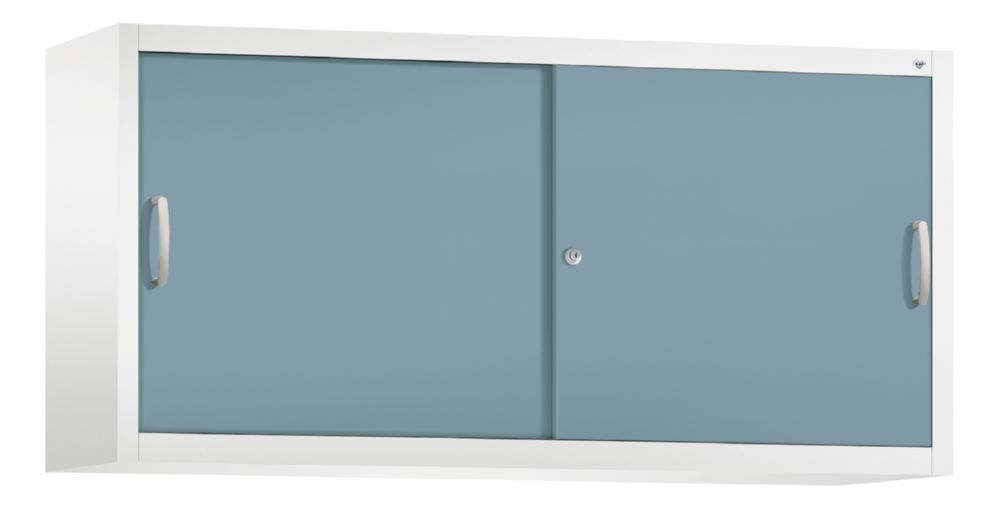 C+P Stahl Schiebetürenschrank als Aufsatz Acurado horizontblau 1600 x 400 x 790 mm Produktbild C+P Stahl Schiebetürenschrank als Aufsatz Acurado horizontblau 1600 x 400 x 790 mm