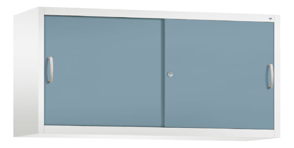 C+P Stahl Schiebetürenschrank Acurado als Aufsatz horizontblau 1600 x 500 x 790 mm Produktbild C+P Stahl Schiebetürenschrank Acurado als Aufsatz horizontblau 1600 x 500 x 790 mm