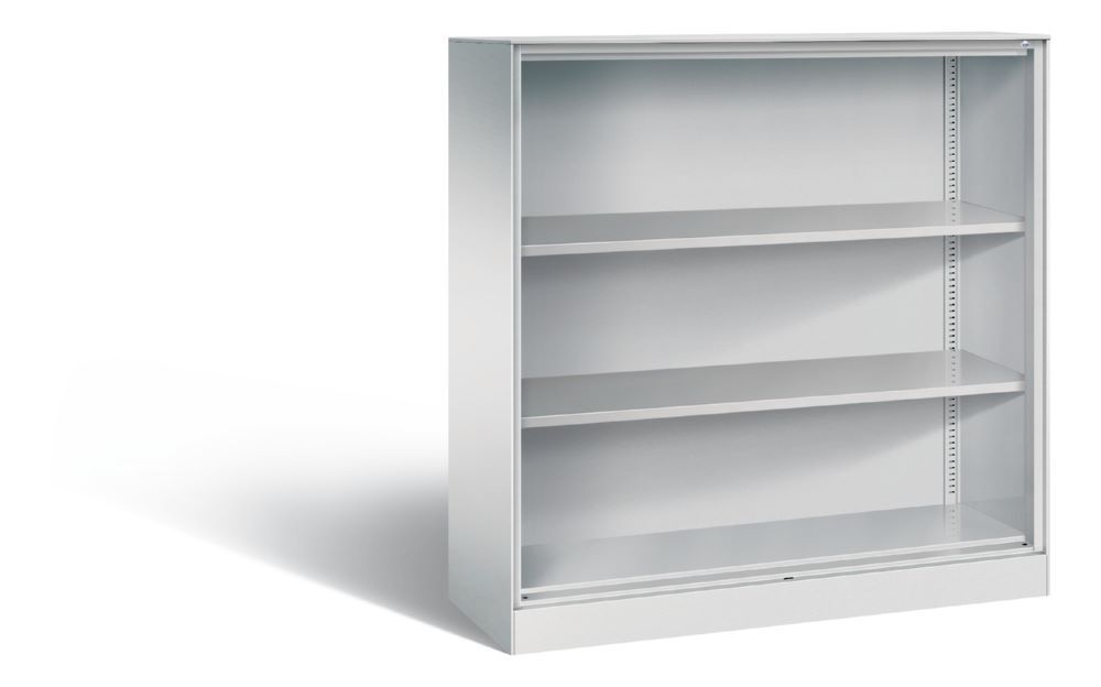 C+P Stahlregal mit Rückwand Asisto 2 Einlegeböden lichtgrau 1200 x 435 x 1310 mm Produktbild C+P Stahlregal mit Rückwand Asisto 2 Einlegeböden lichtgrau 1200 x 435 x 1310 mm