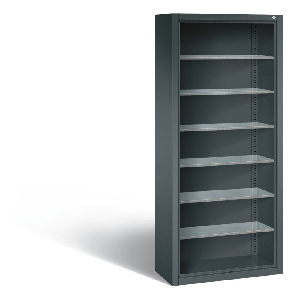 C+P Stahlregal mit Rückwand Serie 13 anthrazit 700 x 300 x 1690 mm Produktbild C+P Stahlregal mit Rückwand Serie 13 anthrazit 700 x 300 x 1690 mm