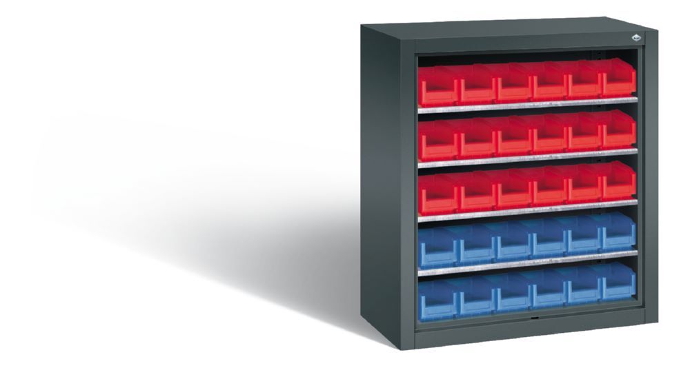 C+P Stahlregal mit Rückwand Serie 13 anthrazit 700 x 300 x 830 mm Produktbild C+P Stahlregal mit Rückwand Serie 13 anthrazit 700 x 300 x 830 mm