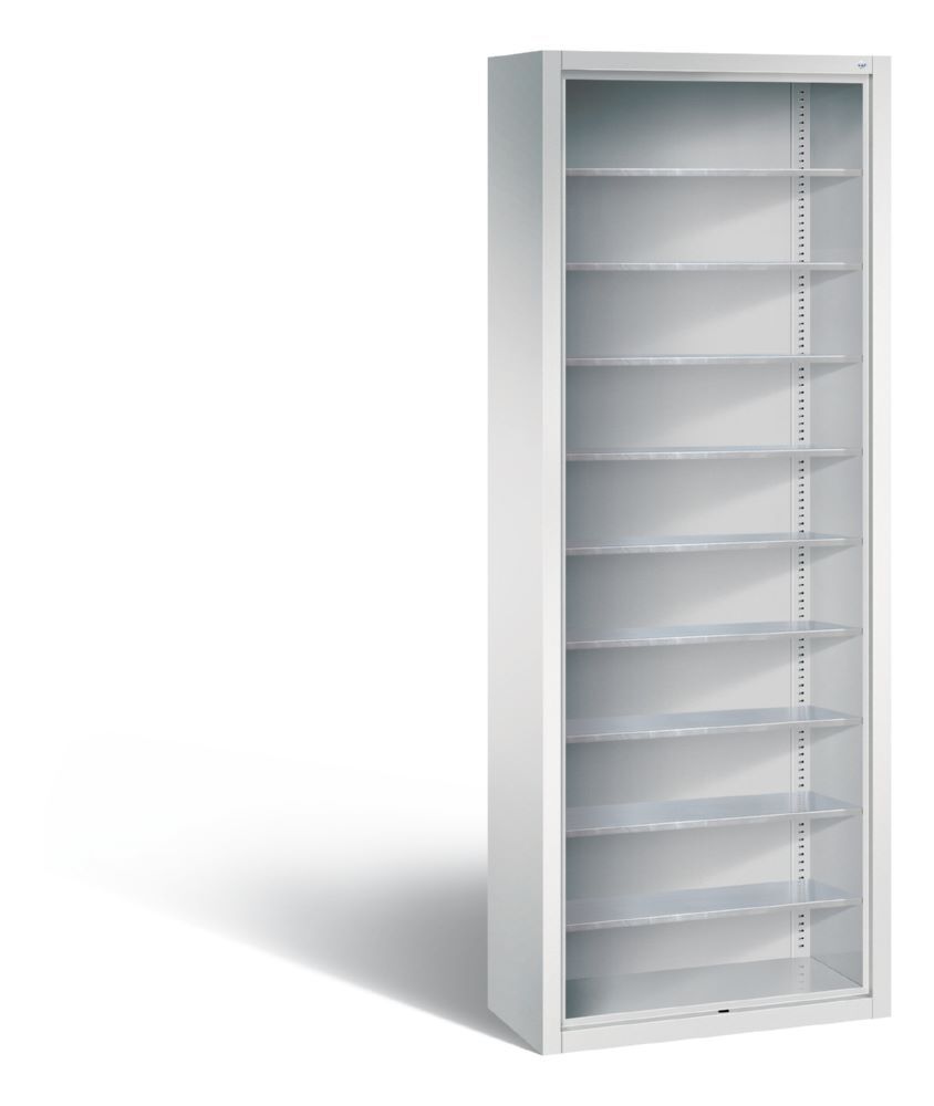 C+P Fächerregal mit Rückwand Serie 13 lichtgrau 700 x 300 x 1980 mm Produktbild C+P Fächerregal mit Rückwand Serie 13 lichtgrau 700 x 300 x 1980 mm