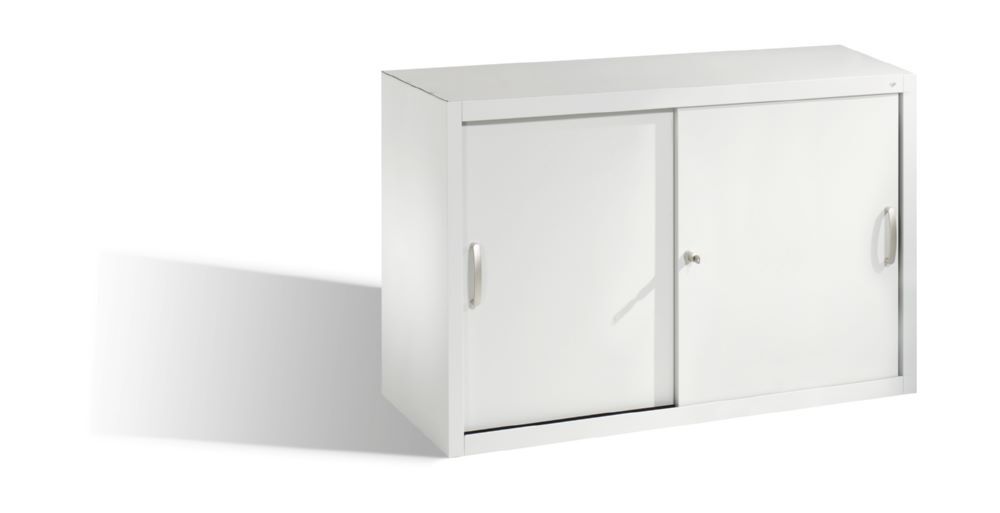 C+P Schiebetürenschrank mit Türen auf Leichtlaufrollen lichtgrau 1200 x 500 x 790 mm Produktbild C+P Schiebetürenschrank mit Türen auf Leichtlaufrollen lichtgrau 1200 x 500 x 790 mm