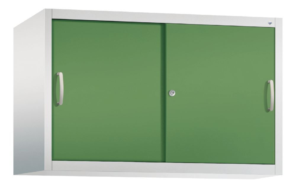 C+P Schiebetürenschrank Türen mit Leichtlaufrollen resedagrün 1200 x 500 x 790 mm Produktbild C+P Schiebetürenschrank Türen mit Leichtlaufrollen resedagrün 1200 x 500 x 790 mm