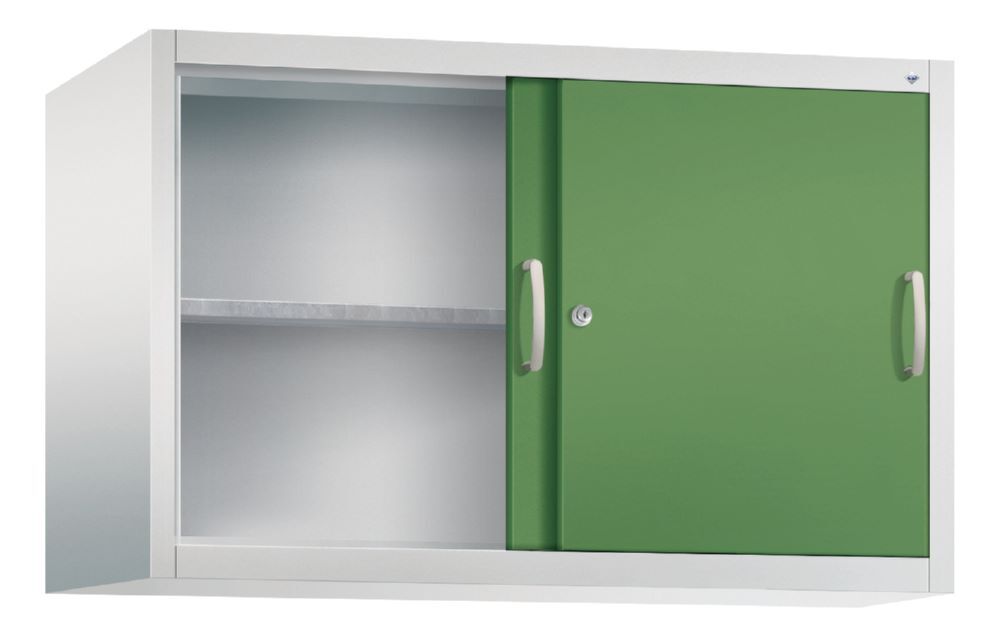 C+P Schiebetürenschrank Türen mit Leichtlaufrollen resedagrün 1200 x 500 x 790 mm Produktbild C+P Schiebetürenschrank Türen mit Leichtlaufrollen resedagrün 1200 x 500 x 790 mm bild 2
