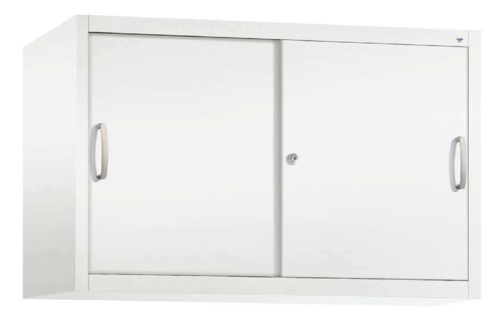C+P Schiebetürenschrank mit Türen auf Leichtlaufrollen weiß 1200 x 500 x 790 mm Produktbild C+P Schiebetürenschrank mit Türen auf Leichtlaufrollen weiß 1200 x 500 x 790 mm