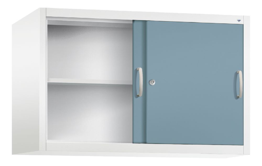 C+P Schiebetürenschrank mit Türen auf Leichtlaufrollen blau 1200 x 500 x 790 mm Produktbild C+P Schiebetürenschrank mit Türen auf Leichtlaufrollen blau 1200 x 500 x 790 mm bild 2