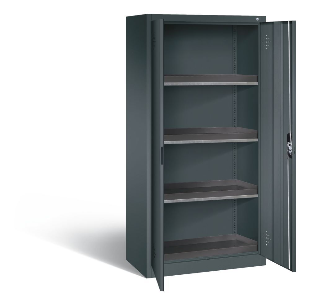 C+P Umweltschrank mit PE Wannen 1950 x 930 x 500 mm in anthrazit Produktbild C+P Umweltschrank mit PE Wannen 1950 x 930 x 500 mm in anthrazit bild 2