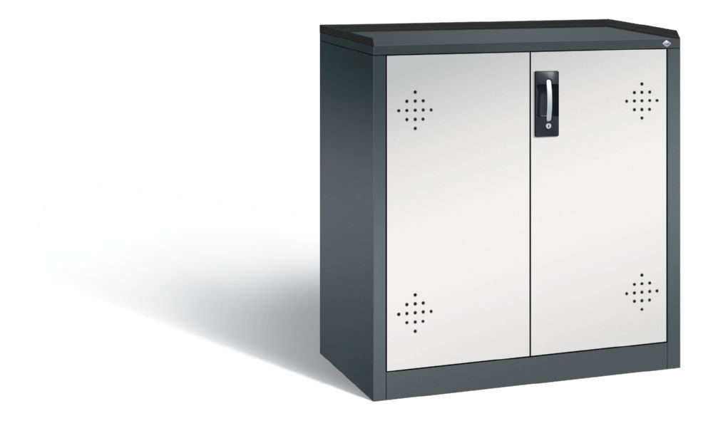 C+P Umweltschrank Serie 89 mit PE Wannen anthrazit lichtgrau 930 x 500 x 1000 mm Produktbild C+P Umweltschrank Serie 89 mit PE Wannen anthrazit lichtgrau 930 x 500 x 1000 mm