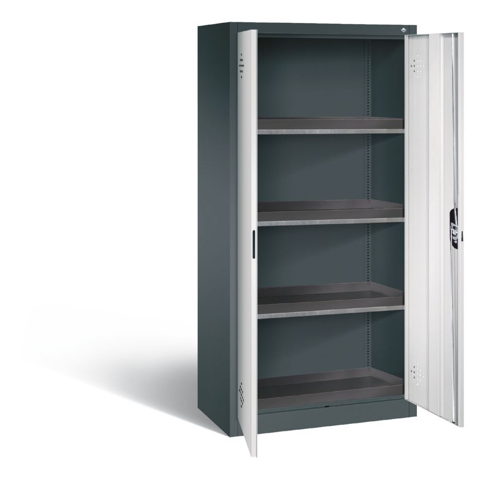 C+P Umweltschrank mit PE Wannen 1950 x 930 x 500 mm anthrazit lichtgrau Produktbild C+P Umweltschrank mit PE Wannen 1950 x 930 x 500 mm anthrazit lichtgrau bild 2