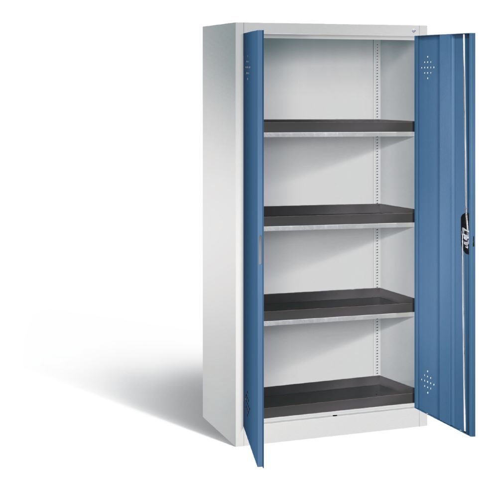 C+P Umweltschrank mit PE Wannen 1950 x 930 x 500 mm lichtgrau fernblau Produktbild C+P Umweltschrank mit PE Wannen 1950 x 930 x 500 mm lichtgrau fernblau bild 2