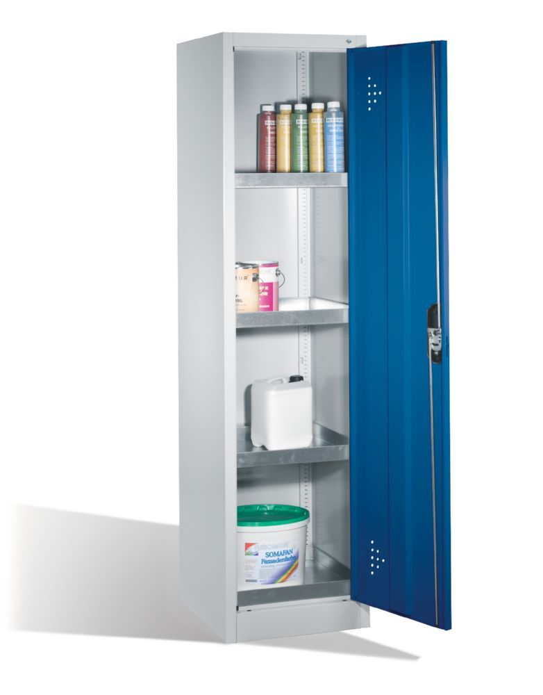 C+P Umweltschrank mit 4 Stahlwannen enzianblau 502 x 500 x 1950 mm Produktbild C+P Umweltschrank mit 4 Stahlwannen enzianblau 502 x 500 x 1950 mm bild 3