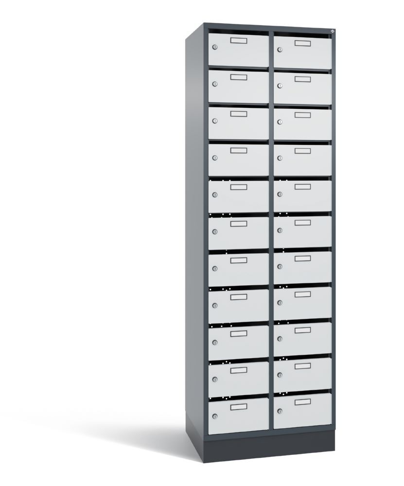 C+P Verteilerschrank 22 Fächer 1950 x 620 x 490 mm anthrazit lichtgrau Produktbild C+P Verteilerschrank 22 Fächer 1950 x 620 x 490 mm anthrazit lichtgrau