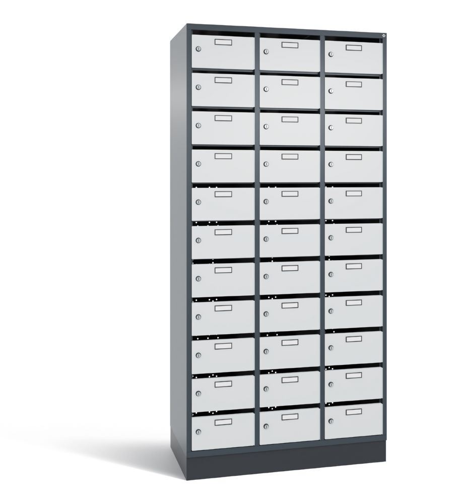 C+P Verteilerschrank 33 Fächer 1950 x 920 x 490 mm anthrazit lichtgrau Produktbild C+P Verteilerschrank 33 Fächer 1950 x 920 x 490 mm anthrazit lichtgrau
