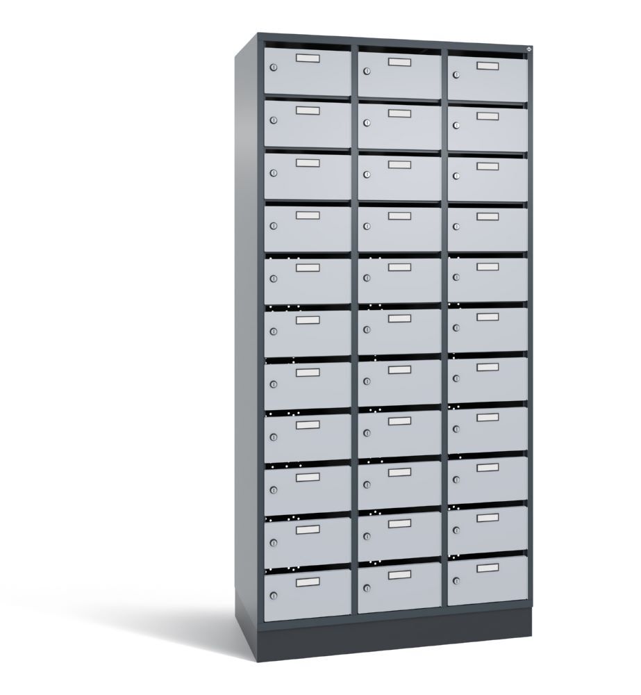 C+P Verteilerschrank Serie 8170 33 Fächer Breite 920 mm anthrazit weißaluminium Produktbild C+P Verteilerschrank Serie 8170 33 Fächer Breite 920 mm anthrazit weißaluminium