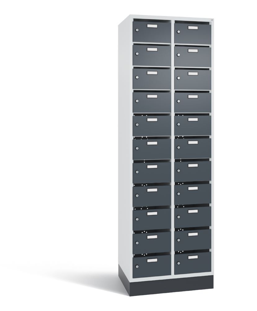 C+P Verteilerschrank 22 Fächer 1950 x 620 x 490 mm lichtgrau anthrazit Produktbild C+P Verteilerschrank 22 Fächer 1950 x 620 x 490 mm lichtgrau anthrazit