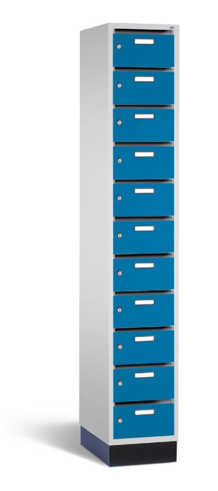 C+P Schmaler Verteilerschrank 11 Fächer lichtblau grau 320 x 490 x 1950 mm Produktbild C+P Schmaler Verteilerschrank 11 Fächer lichtblau grau 320 x 490 x 1950 mm
