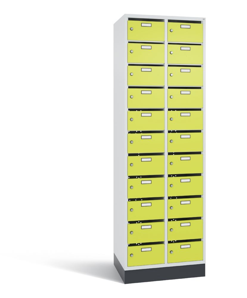 C+P Verteilerschrank 22 Fächer 1950 x 620 x 490 mm lichtgrau viridingrün Produktbild C+P Verteilerschrank 22 Fächer 1950 x 620 x 490 mm lichtgrau viridingrün