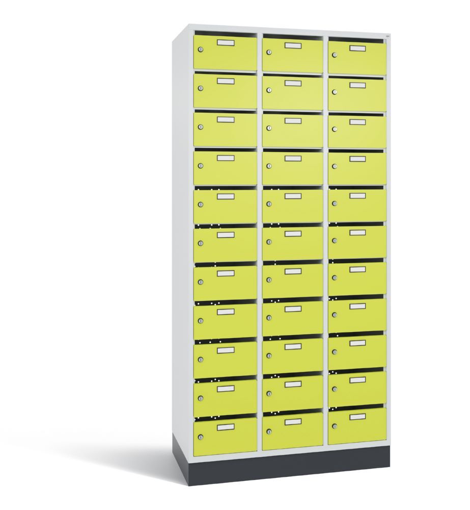 C+P Verteilerschrank 33 Fächer 1950 x 920 x 490 mm lichtgrau viridingrün Produktbild C+P Verteilerschrank 33 Fächer 1950 x 920 x 490 mm lichtgrau viridingrün