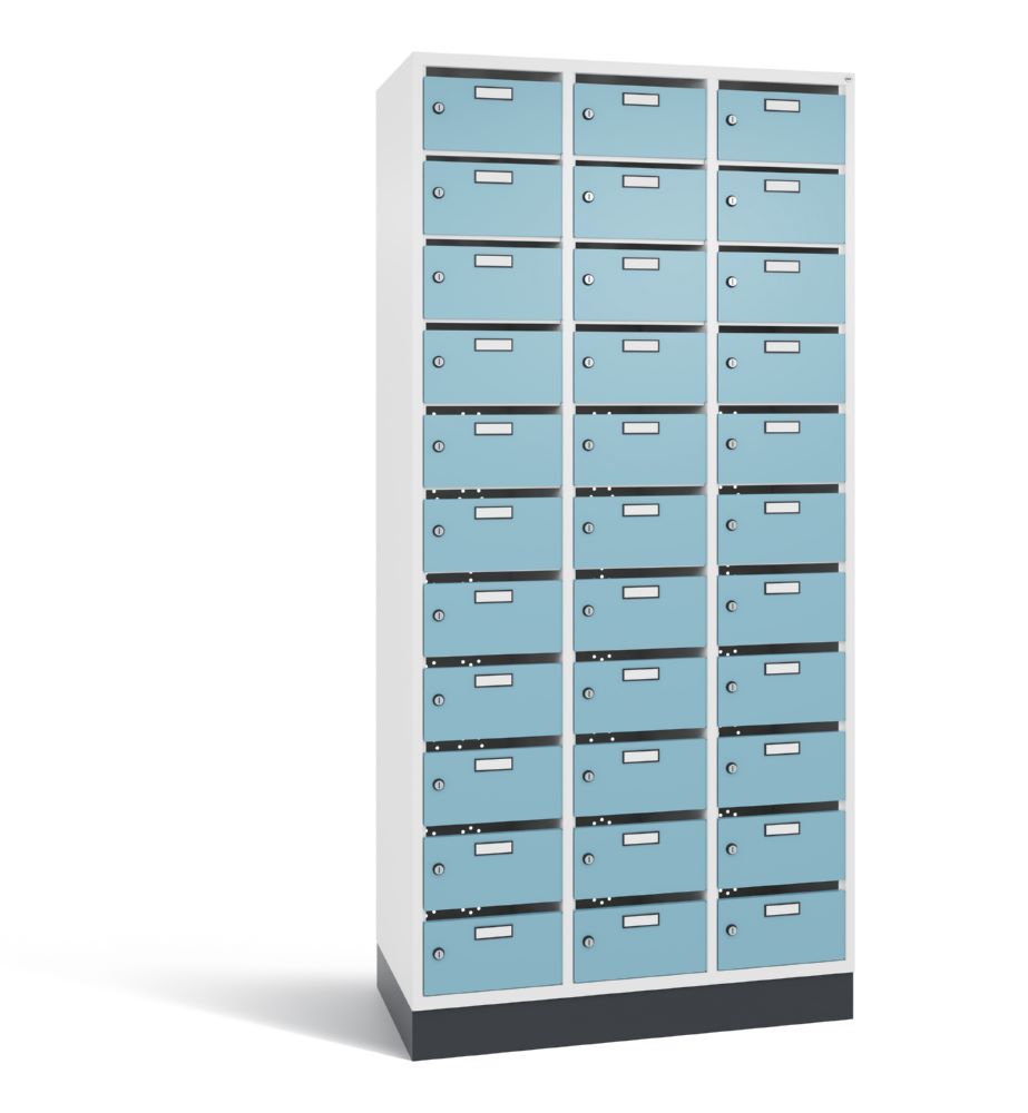 C+P erteilerschrank 33 Fächer 1950 x 920 x 490 mm weiß horizontblau Produktbild C+P erteilerschrank 33 Fächer 1950 x 920 x 490 mm weiß horizontblau