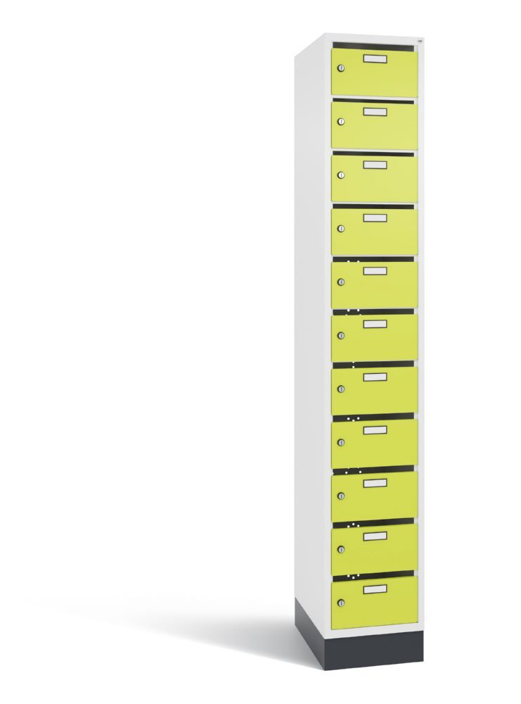 C+P Verteilerschrank 11 Fächer 1950 x 320 x 490 mm weiß viridingrün Produktbild C+P Verteilerschrank 11 Fächer 1950 x 320 x 490 mm weiß viridingrün