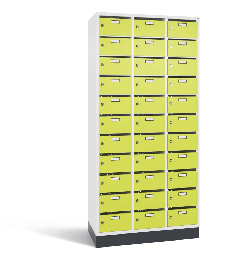 C+P Verteilerschrank 33 Fächer 1950 x 920 x 490 mm weiß viridingrün Produktbild C+P Verteilerschrank 33 Fächer 1950 x 920 x 490 mm weiß viridingrün
