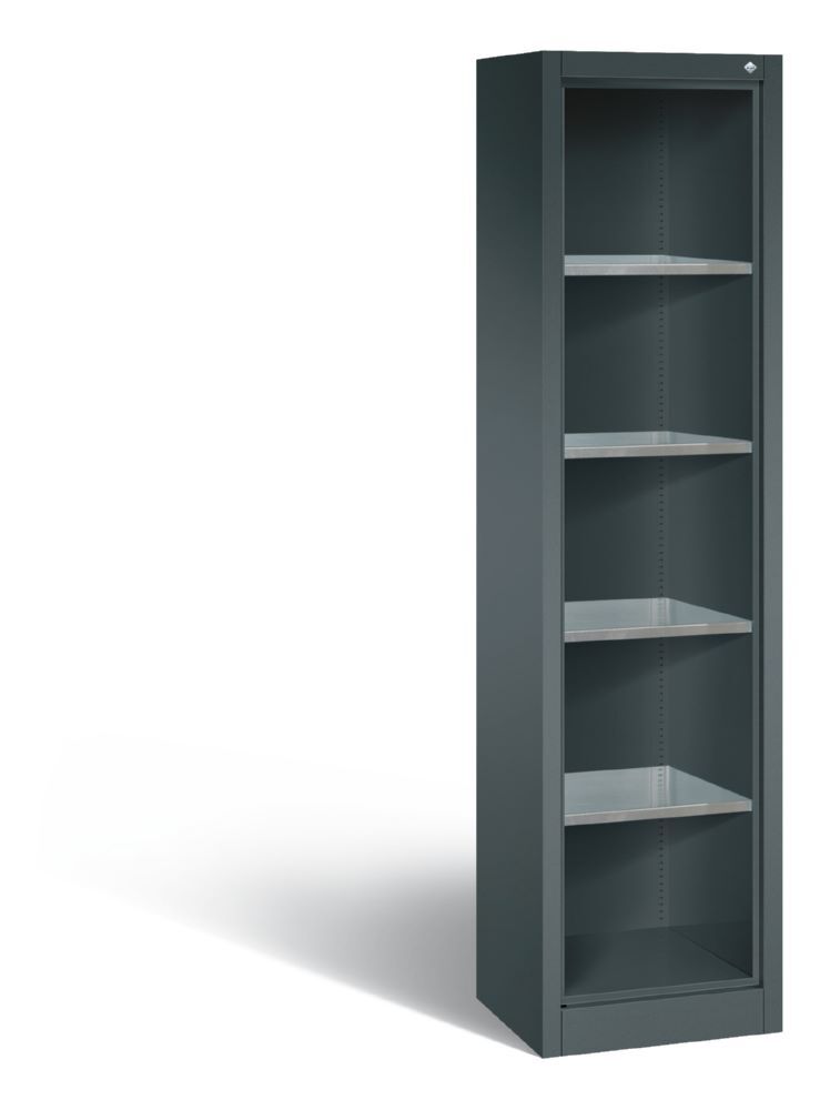 C+P Werkstattregal mit Rückwand und Fächer anthrazit 502 x 400 x 1950 mm Produktbild C+P Werkstattregal mit Rückwand und Fächer anthrazit 502 x 400 x 1950 mm