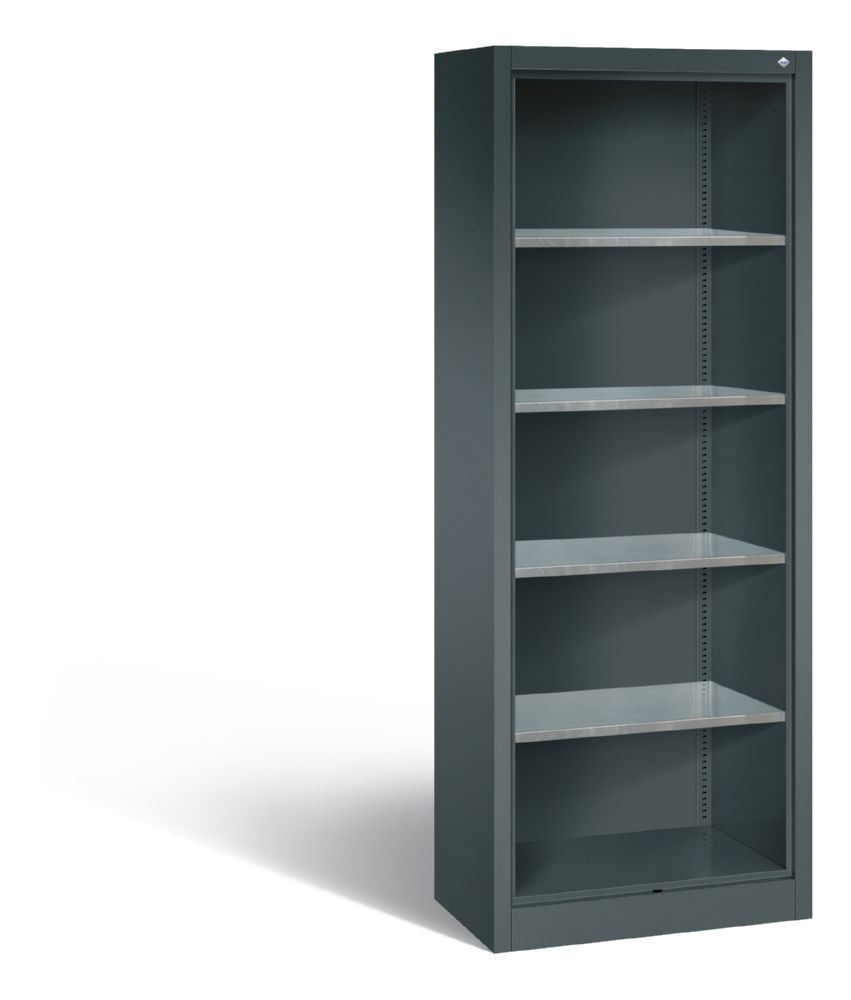 C+P Werkstattregal mit Rückwand anthrazit 700 x 400 x 1950 mm Produktbild C+P Werkstattregal mit Rückwand anthrazit 700 x 400 x 1950 mm
