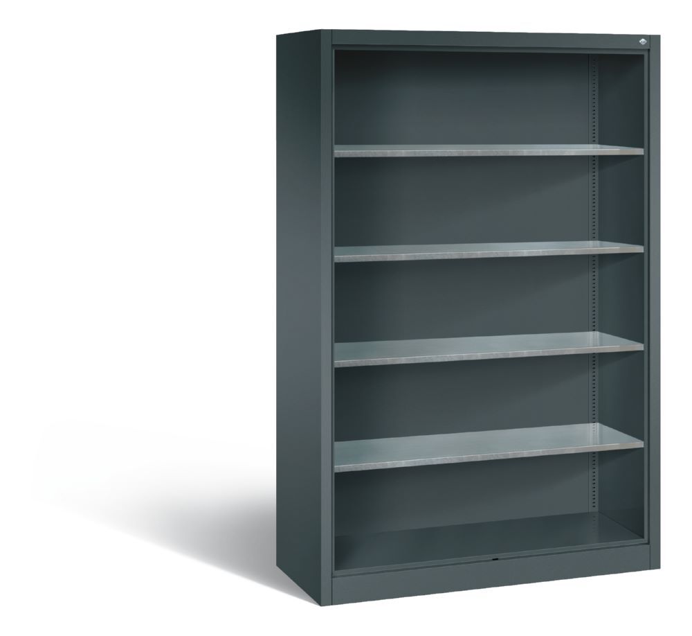 C+P Werkstattregal Rückwand mit 4 Fachböden anthrazit 1200 x 500 x 1950 mm Produktbild C+P Werkstattregal Rückwand mit 4 Fachböden anthrazit 1200 x 500 x 1950 mm